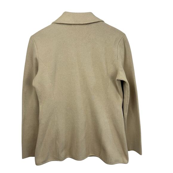 LAUREN RALPH LAUREN Notch Lapel Long Sleeve Cotton Knit Blazer Small - Picture 7 of 9